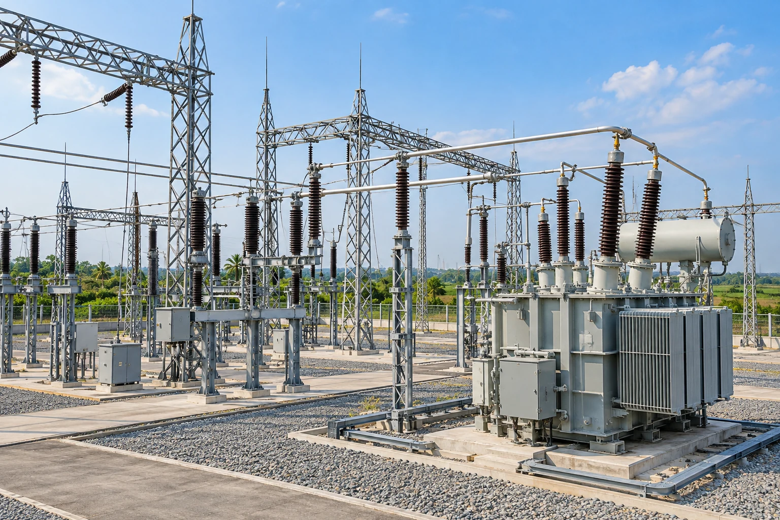 Illustrative outdoor electrical switchyard